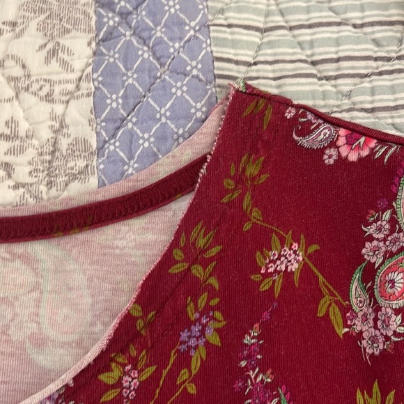 Sundance Burgundy Paisley Crew Neck Sweater - Picture 4 of 8